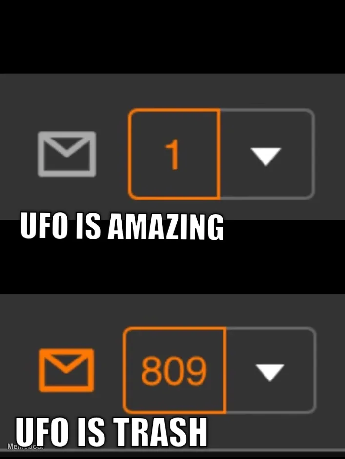 1 notification vs. 809 notifications with message meme created by the community