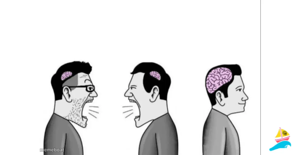 2 dumbass arguing while a smartass is ignoring them meme