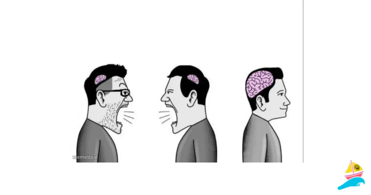 2 dumbass arguing while a smartass is ignoring them meme