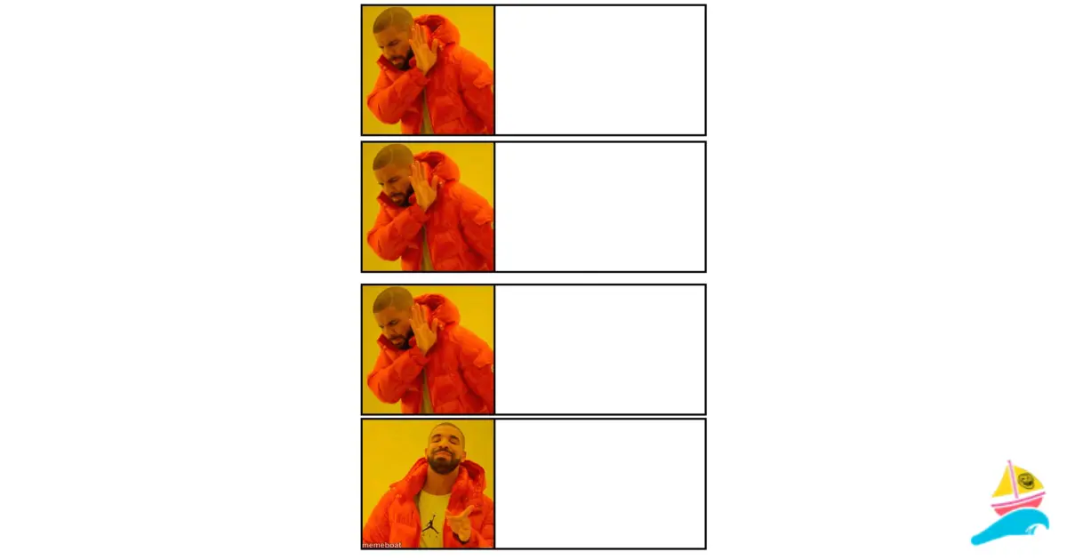 4 panel drake meme