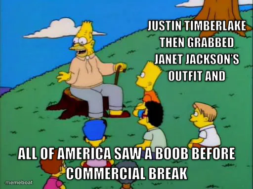 Abe Simpson telling stories meme created by the community