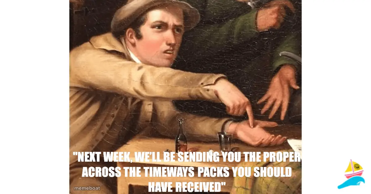 "Next week, we’ll be sending you the proper Across the Time…
