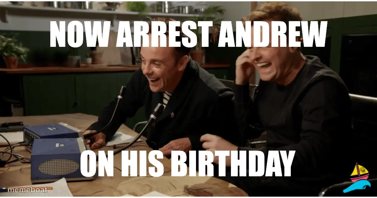 NOW ARREST ANDREW