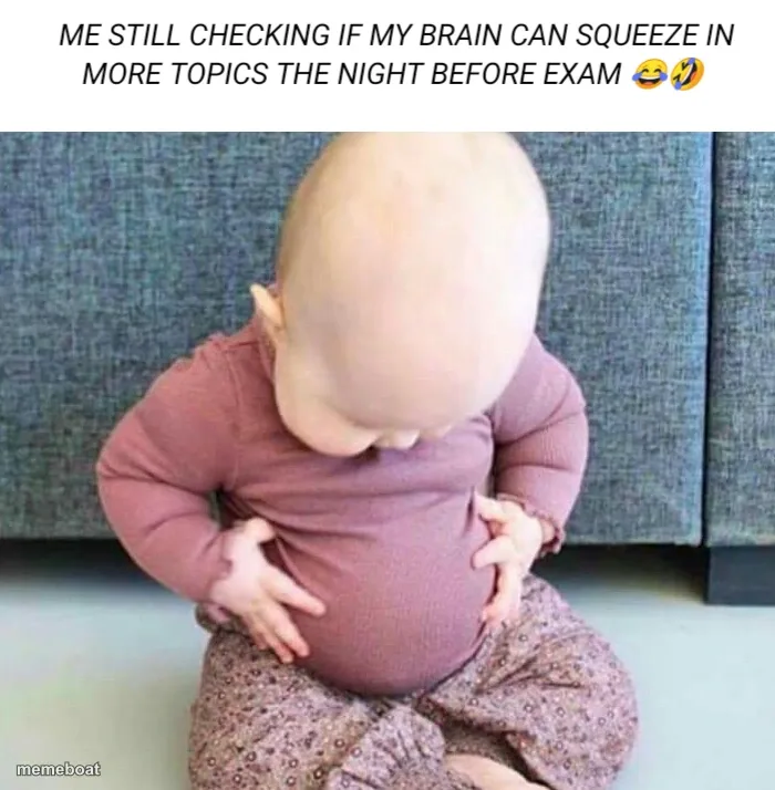 Me still checking if my brain can squeeze in more topics th…