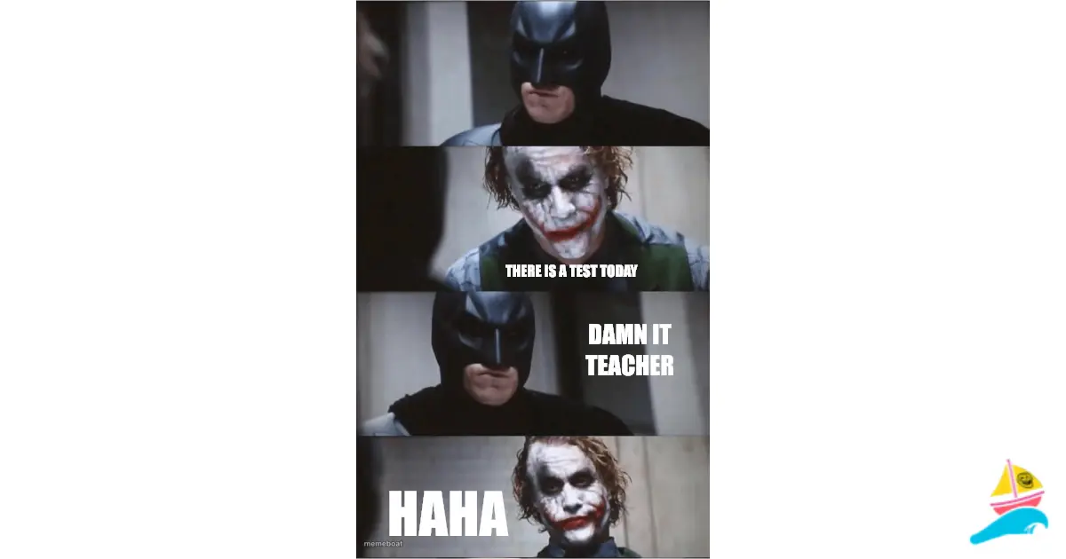 There is a test today