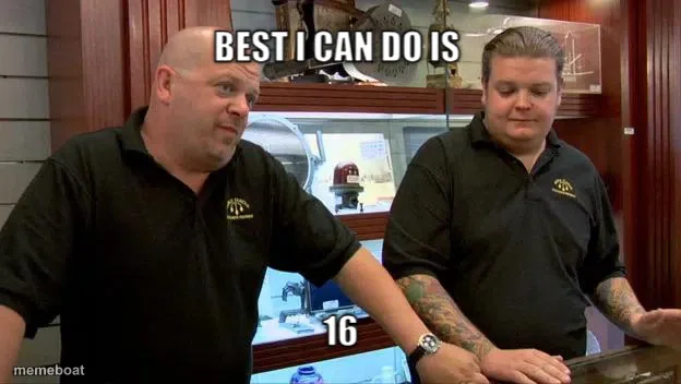 best I can do is