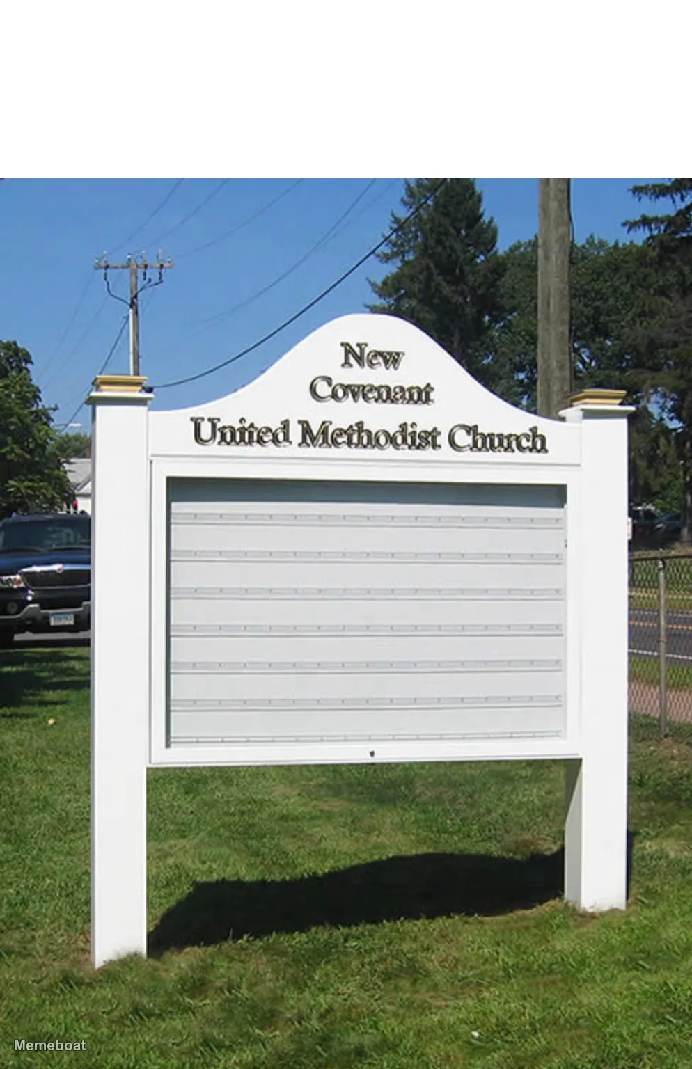 Blank church sign meme created by the community