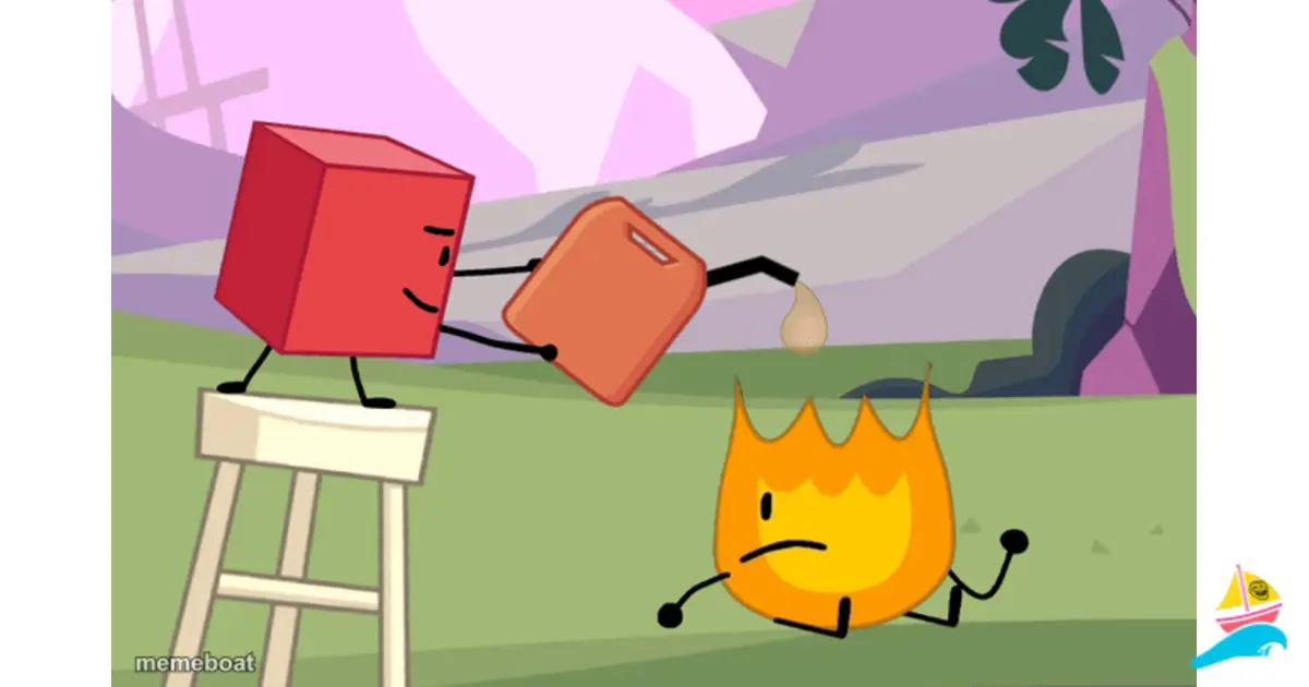 Blocky pouring gasoline on firey meme