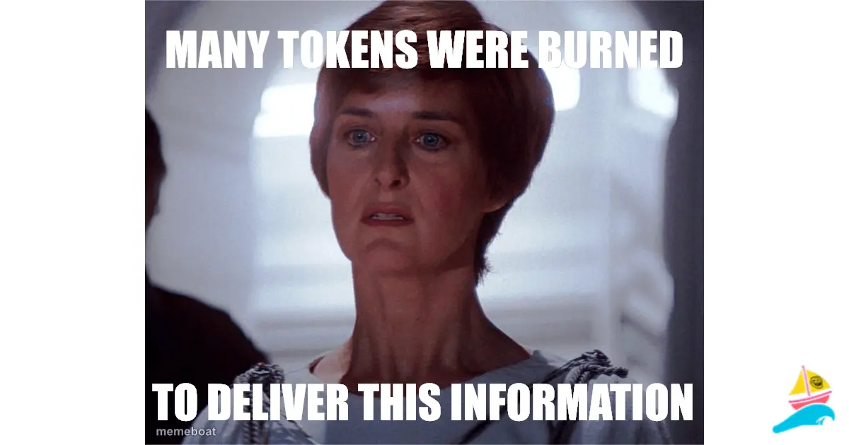 Many tokens were burned