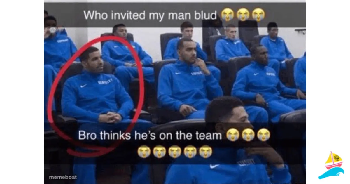 Bro thinks he's on the team meme