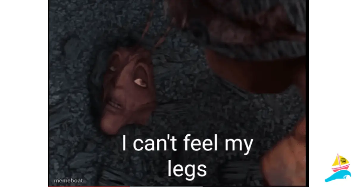 I can't feel my legs meme