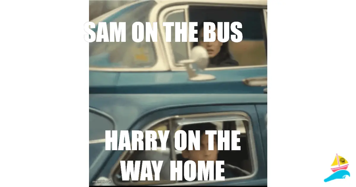 Sam on the bus