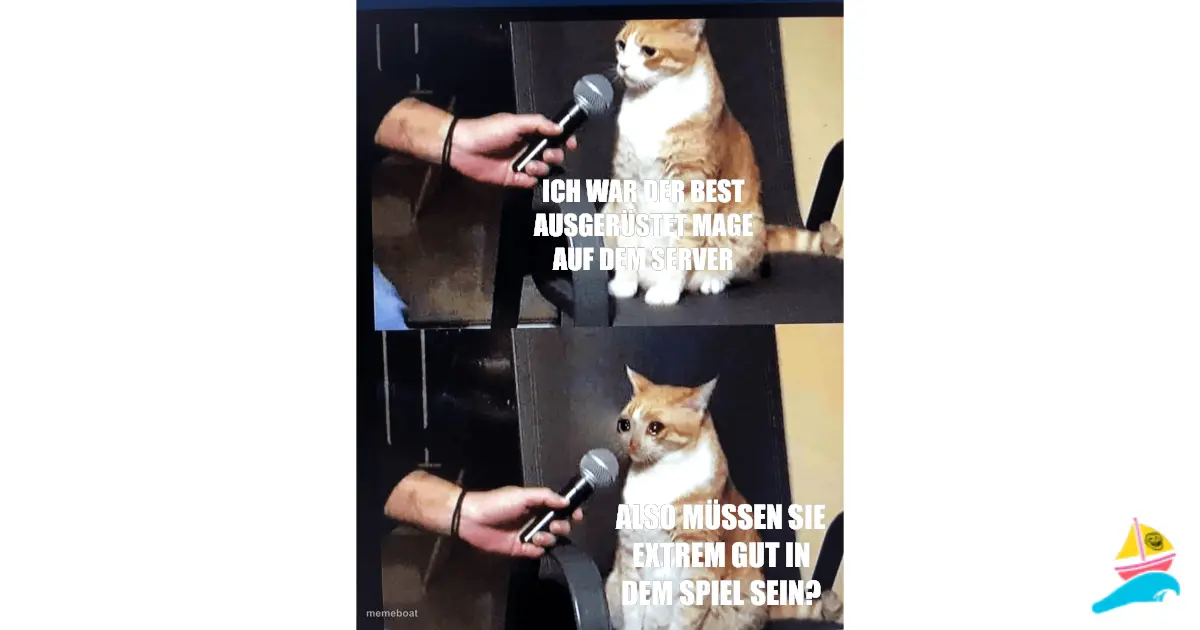 Ich war der best ausgerüstet mage auf dem Server