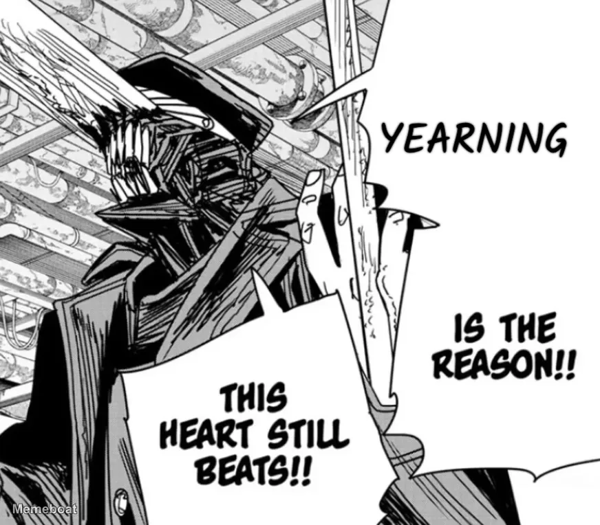 Chainsaw Man Heart Still Beats meme created by the community