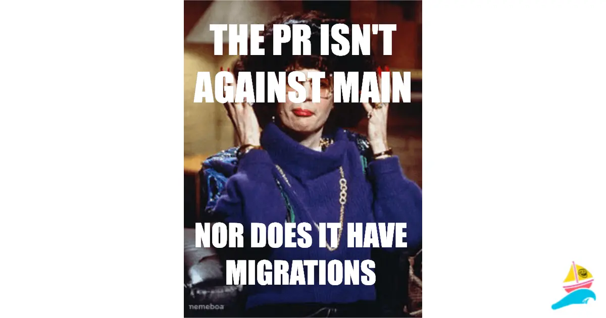 The PR isn't against main