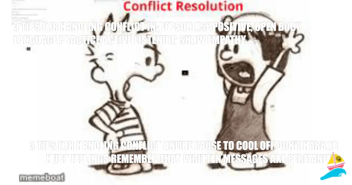 3 tips for handling conflict in-person Use Positive, Open B…