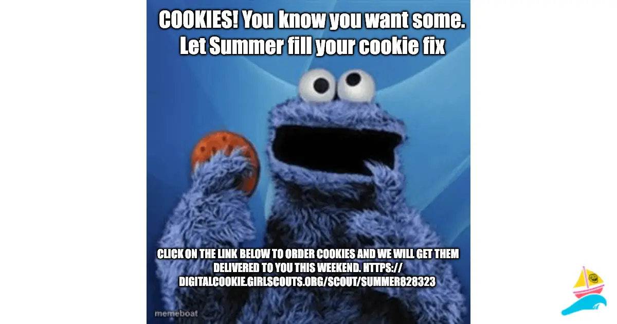 COOKIES! You know you want some. Let Summer fill your cooki…