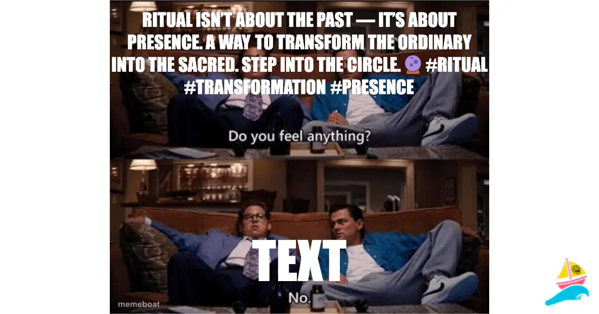 Ritual isn’t about the past — it’s about presence. A way to…