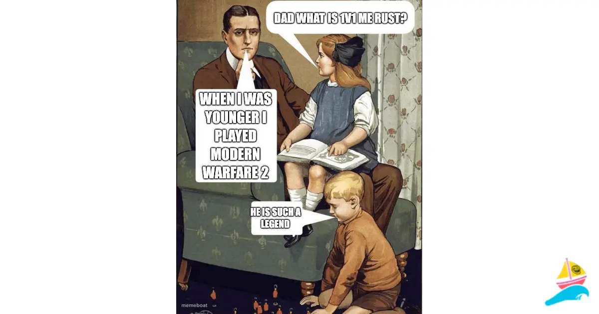 Dad what is 1v1 me rust?