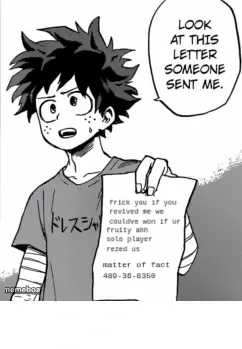 Deku letter meme created by the community