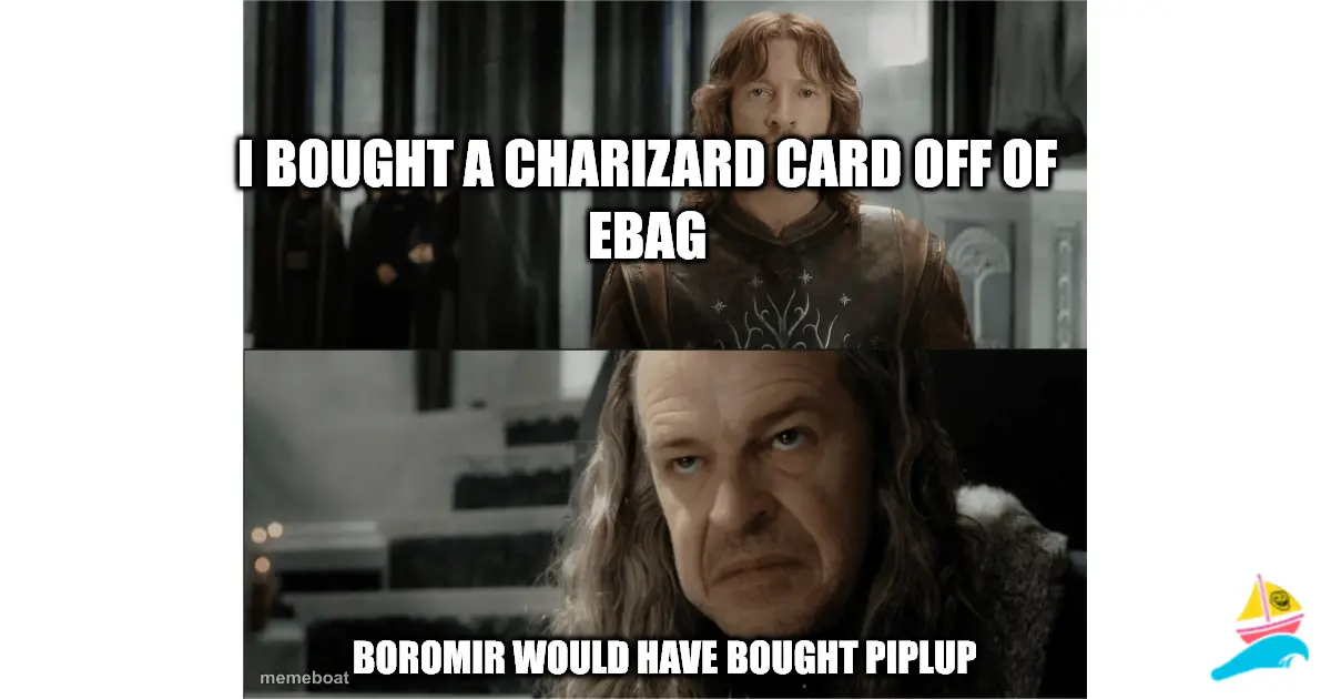 I bought a charizard card off of ebag
