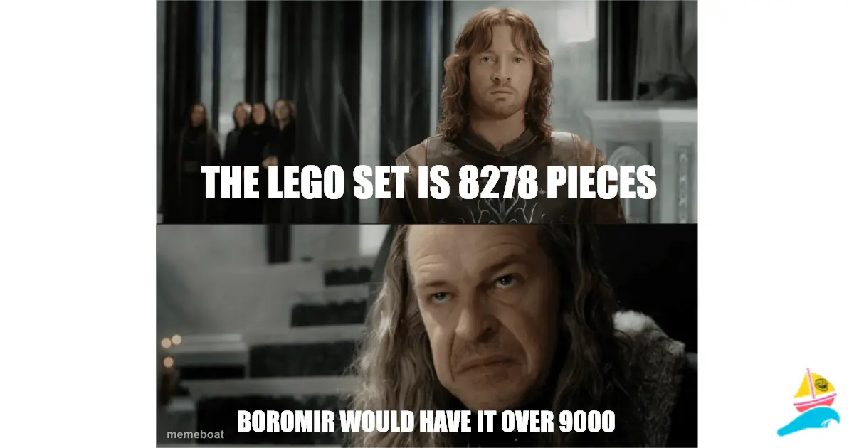 The lego set is 8278 pieces