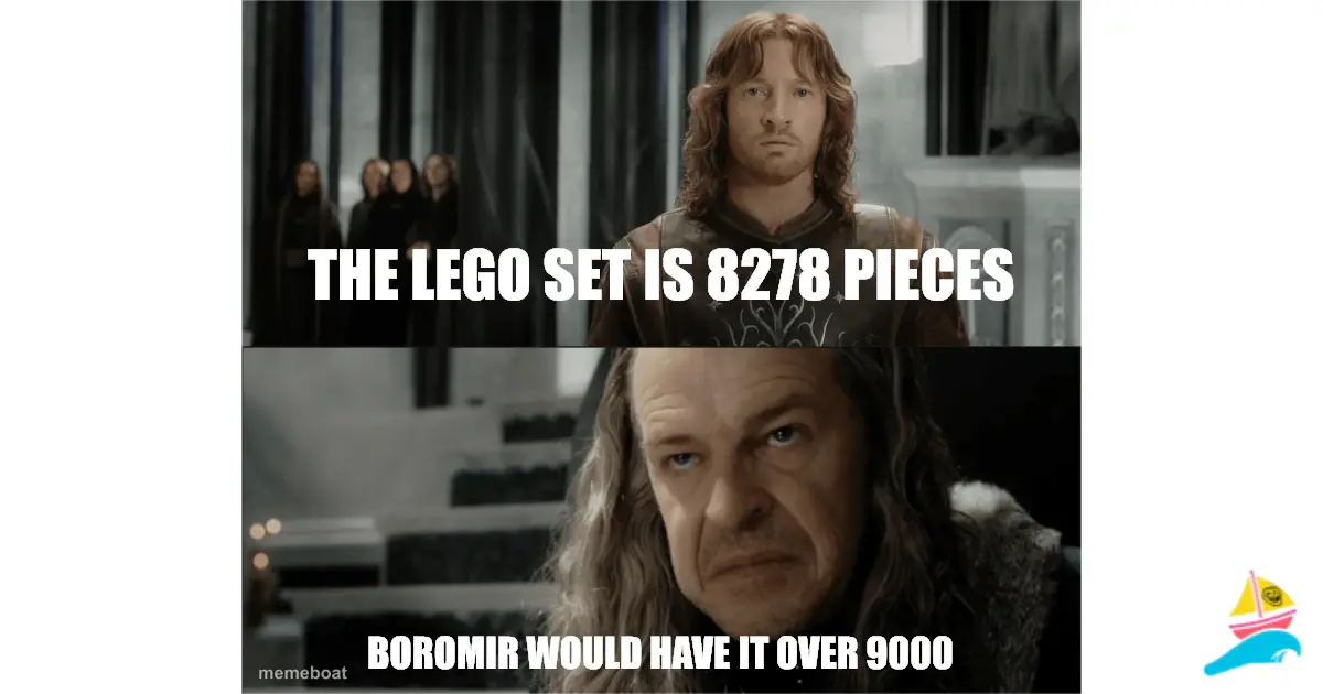 The lego set is 8278 pieces