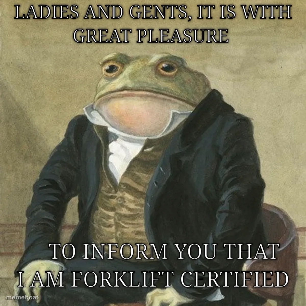 Distinguished Toad meme created by the community