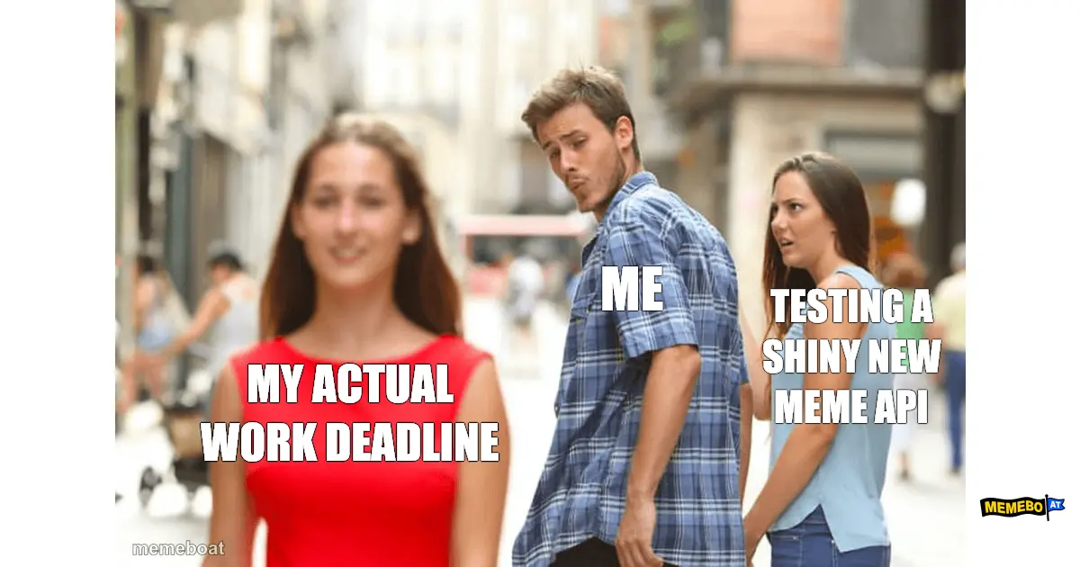 Distracted Boyfriend meme created by the community