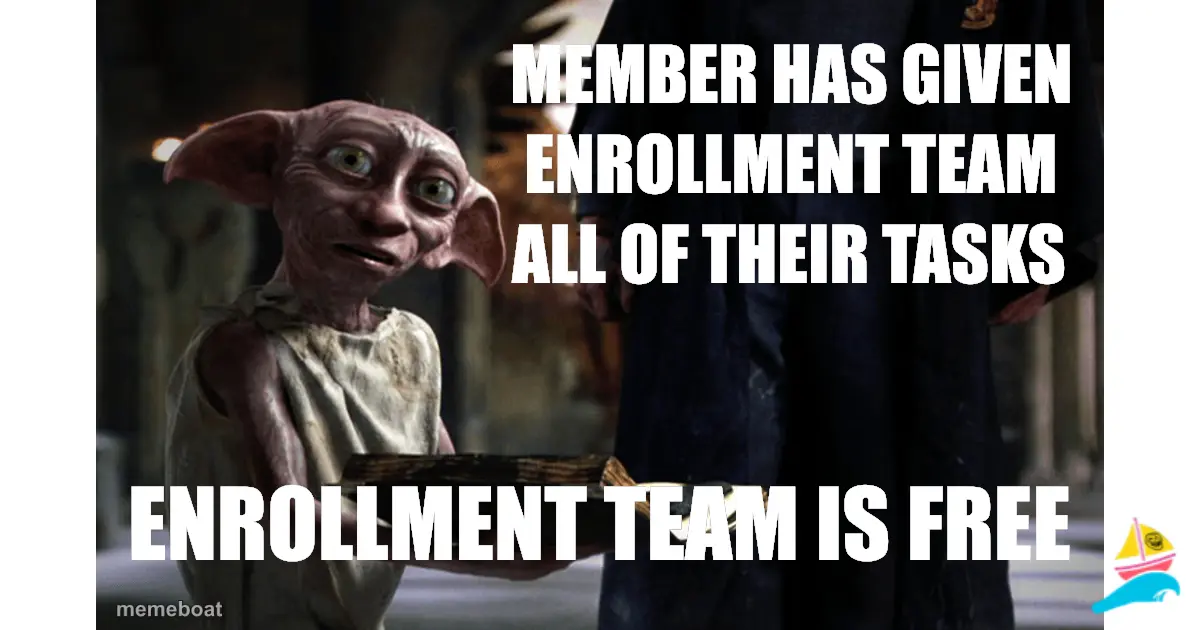 Member has given Enrollment Team all of their tasks
