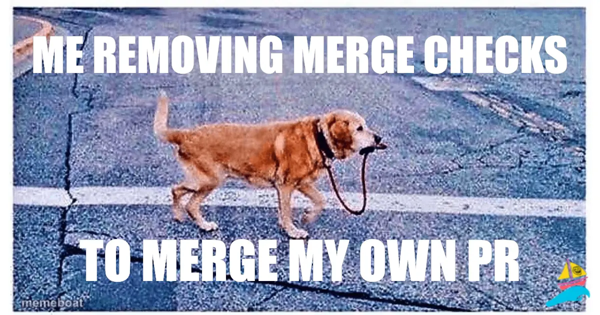 Me removing merge checks