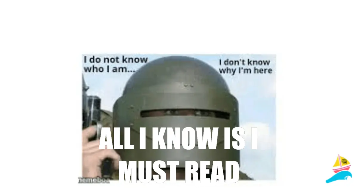 All i know is I MUST READ