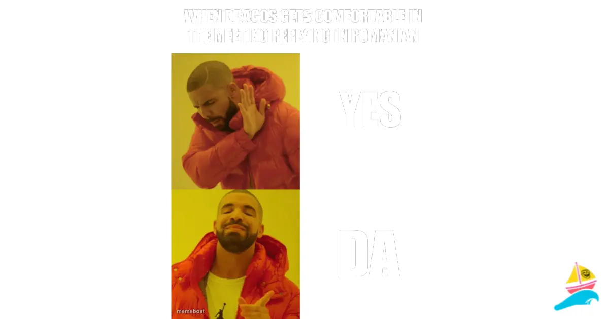 when dragos gets comfortable in the meeting replying in rom…