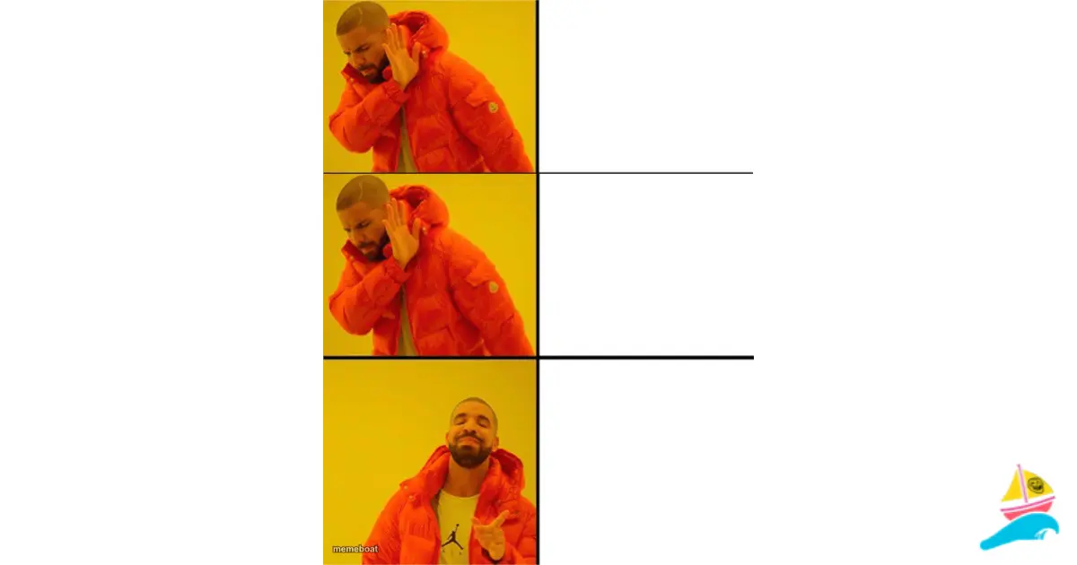 Drake meme 3 panels meme