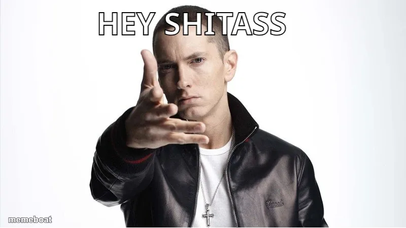 Eminem Throwing Things meme created by the community