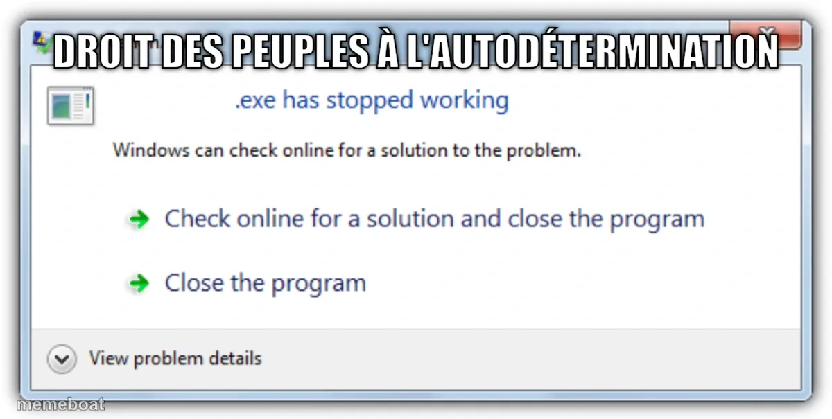 .Exe has stopped working meme created by the community