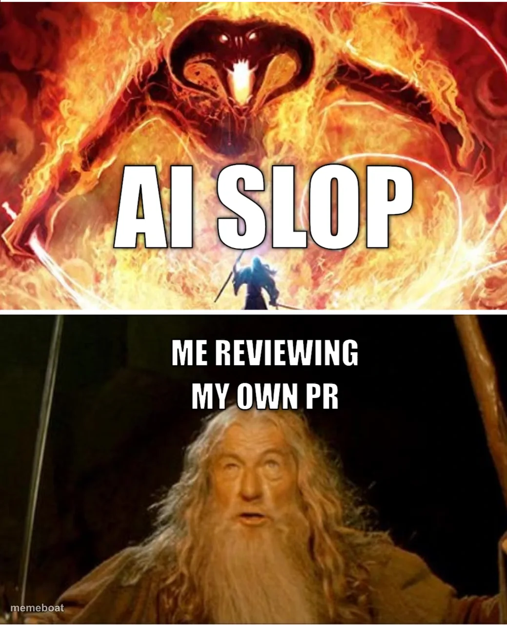 Gandalf vs Balrog meme created by the community