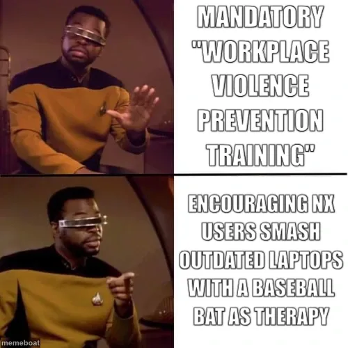 Geordi La Forge Drake meme created by the community