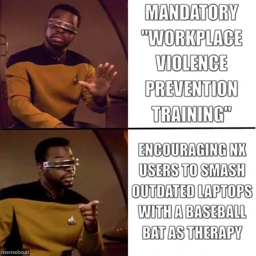 Geordi La Forge Drake meme created by the community