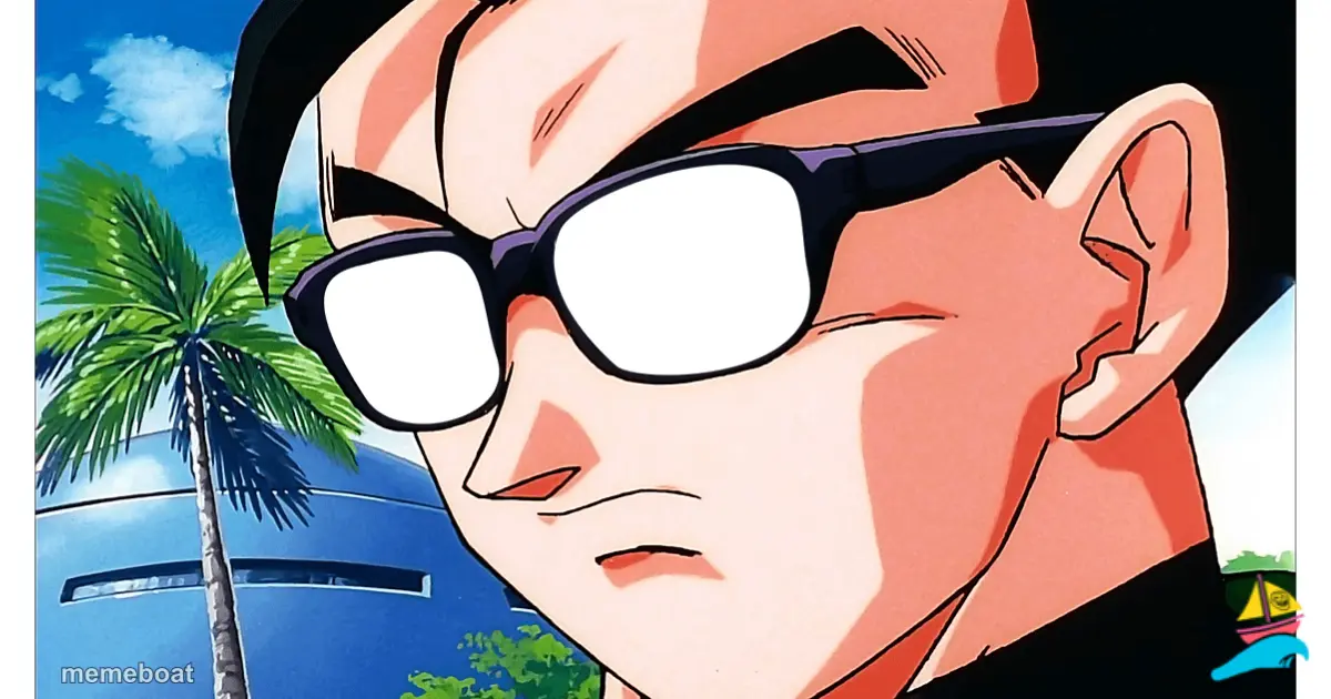 Gohan anteojos sol meme created by the community
