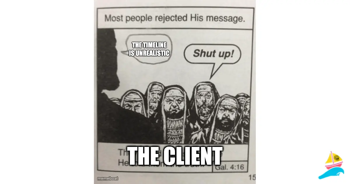 THE TIMELINE IS UNREALISTIC