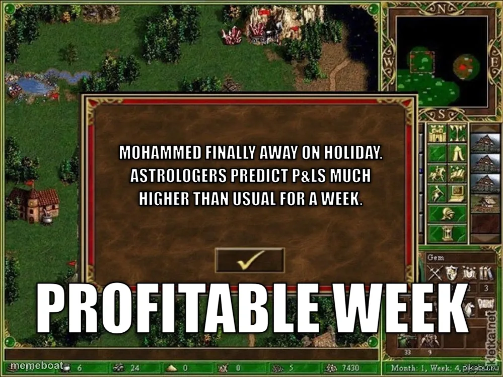 Mohammed finally away on holiday. Astrologers predict P&Ls…