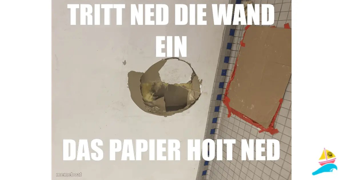 tritt ned die wand ein