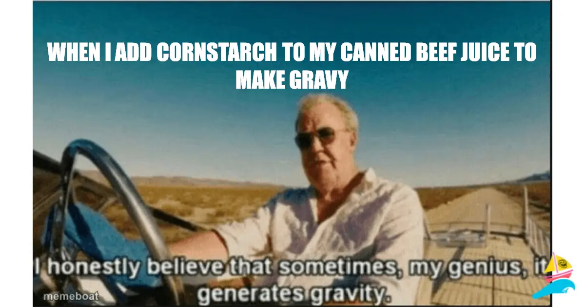 when i add cornstarch to my canned beef juice to make gravy