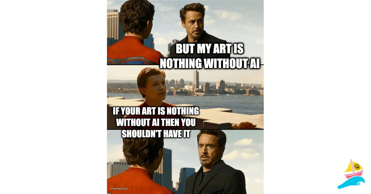 But my art is nothing without AI