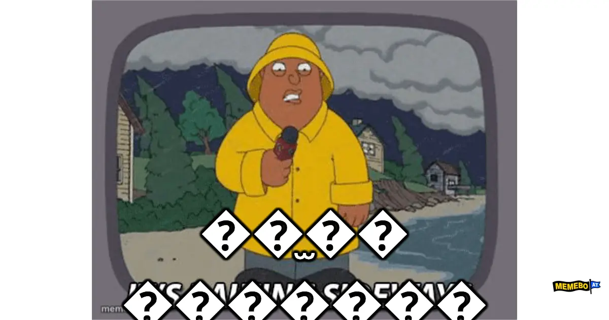 It's raining sideways meme created by the community