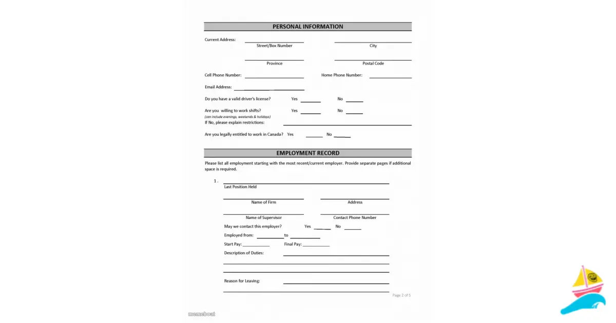 Job Application Blank meme