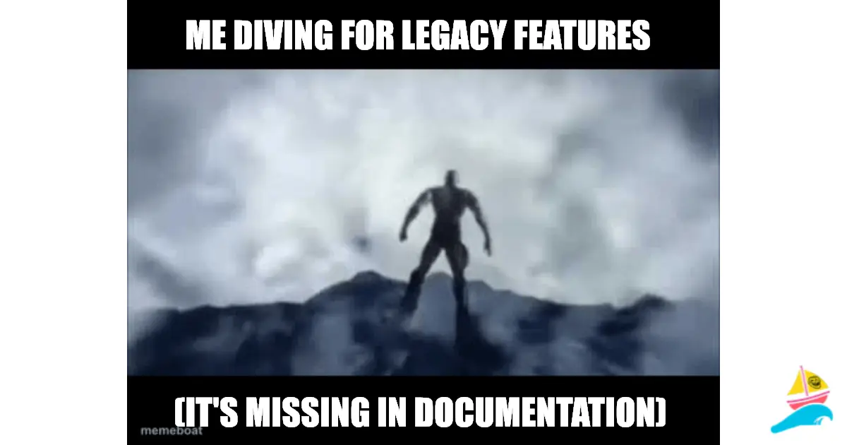 me diving for legacy features