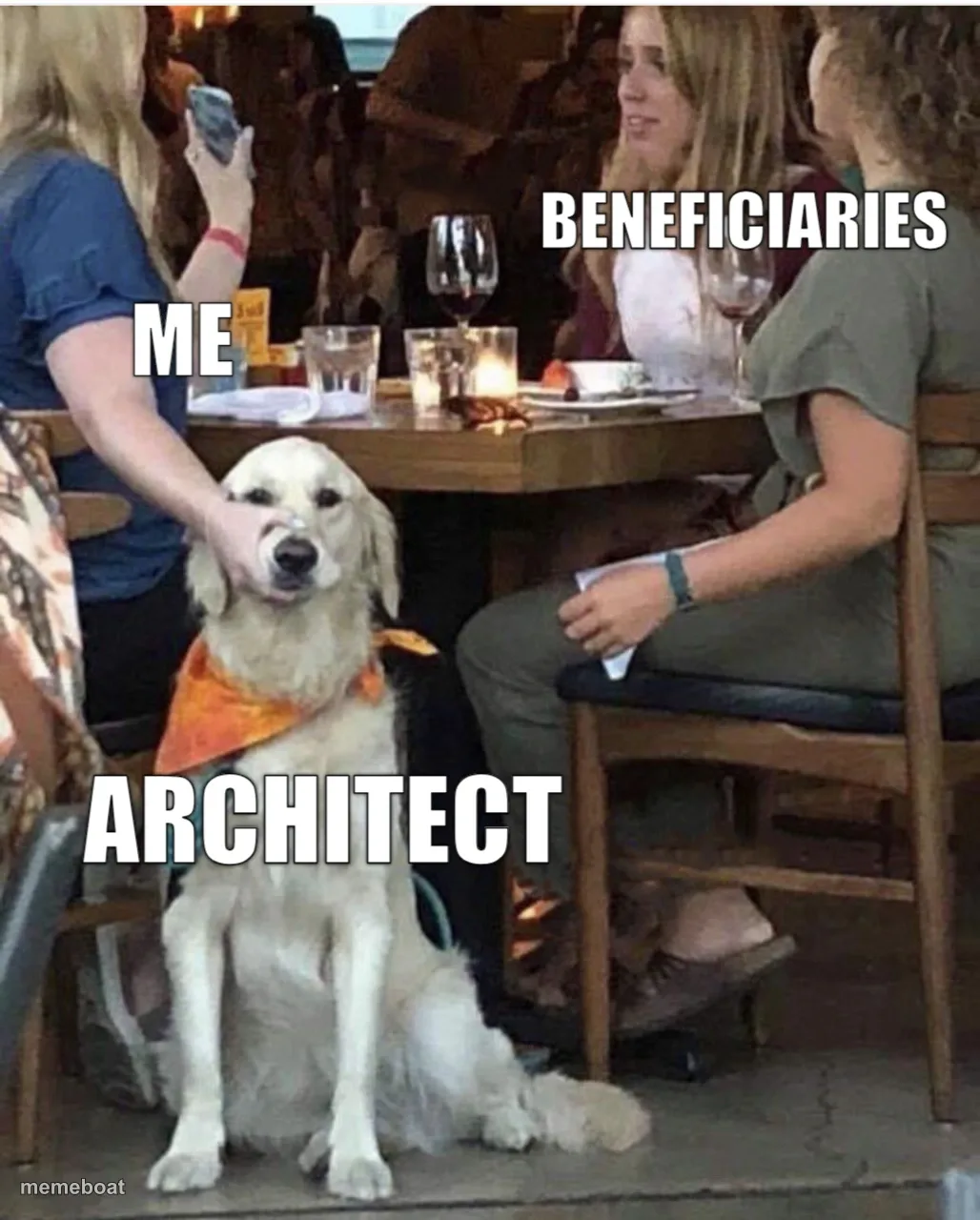 Lady holding dog mouth closed meme created by the community