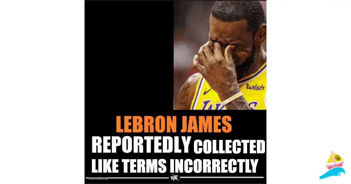 Like terms incorrectly